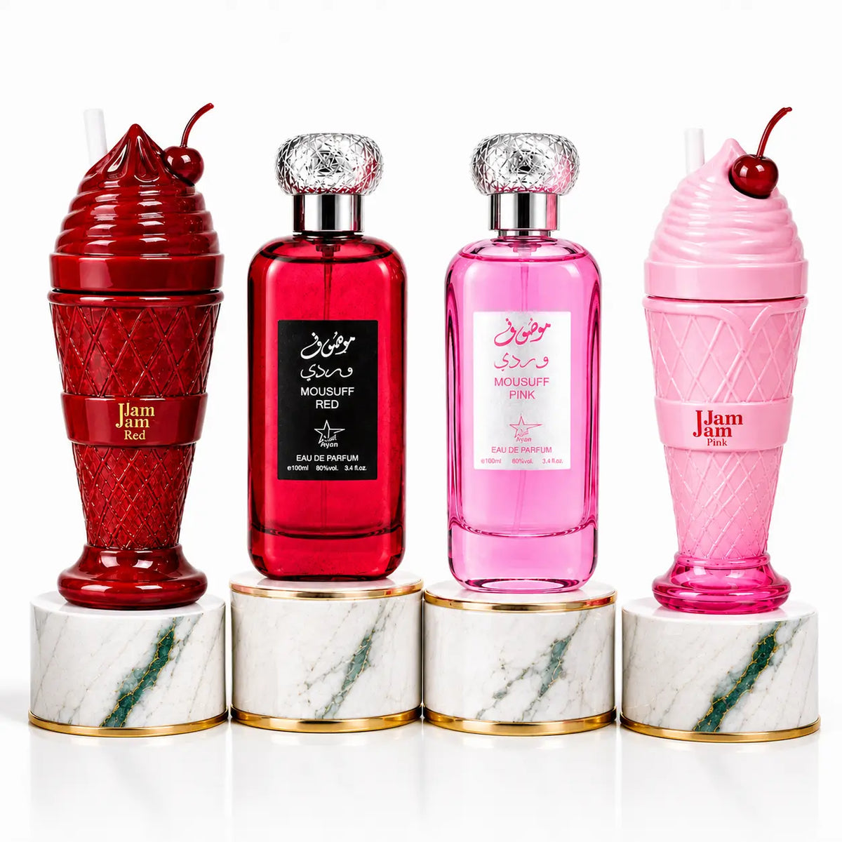 SET 4 - Jam Jam (Red + Pink) + Mousuff (Red + Pink)