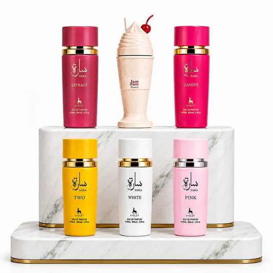 SET 6 - Jam Jam Bianco + Sara (Extract + Candy + Two + White + Pink)